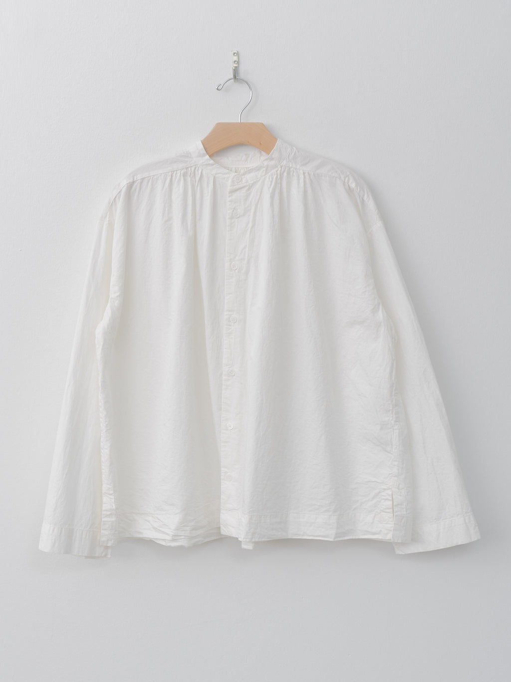 Shrink Gathered Shirt - White