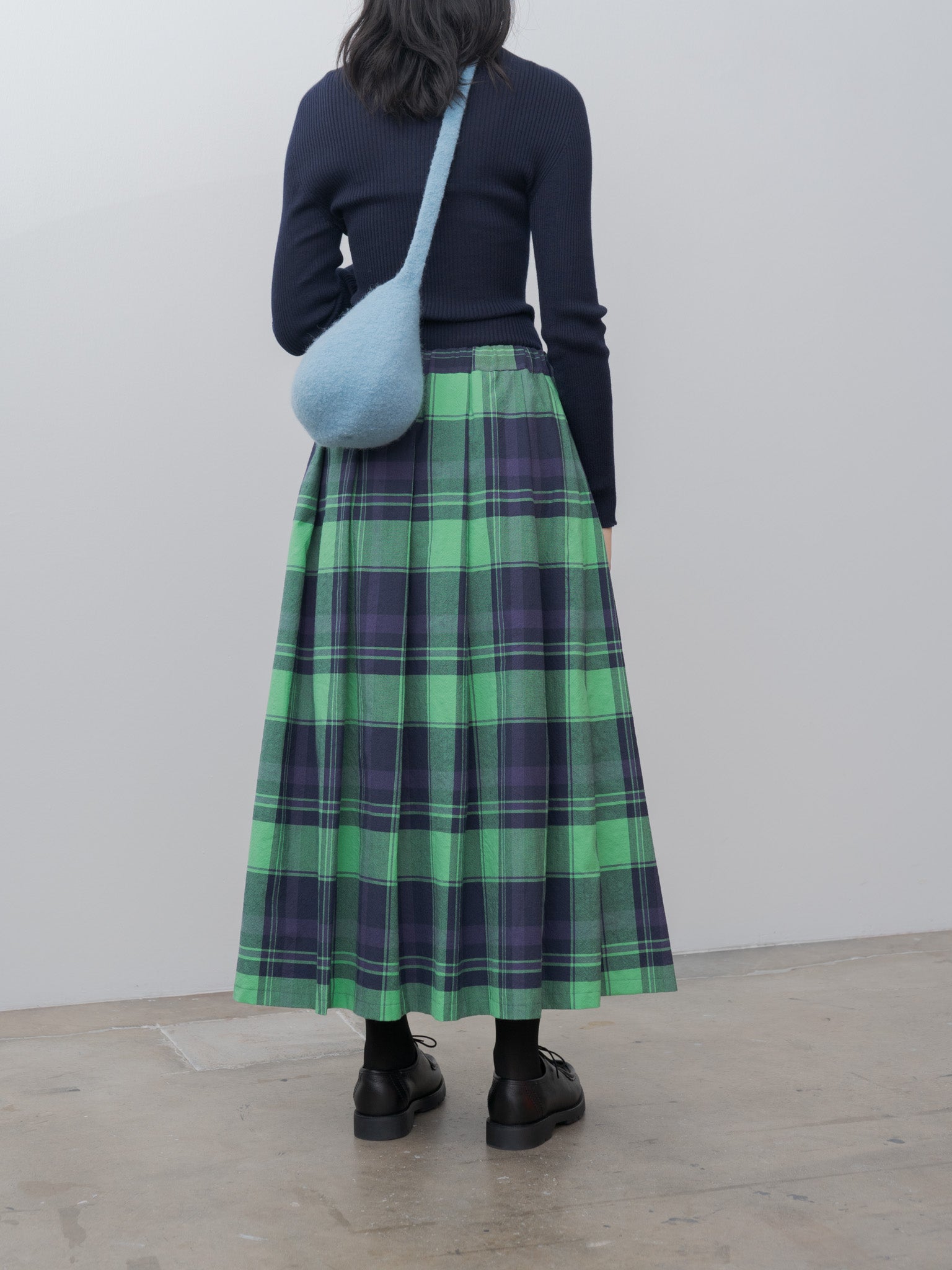 Tuck Skirt - Green Check