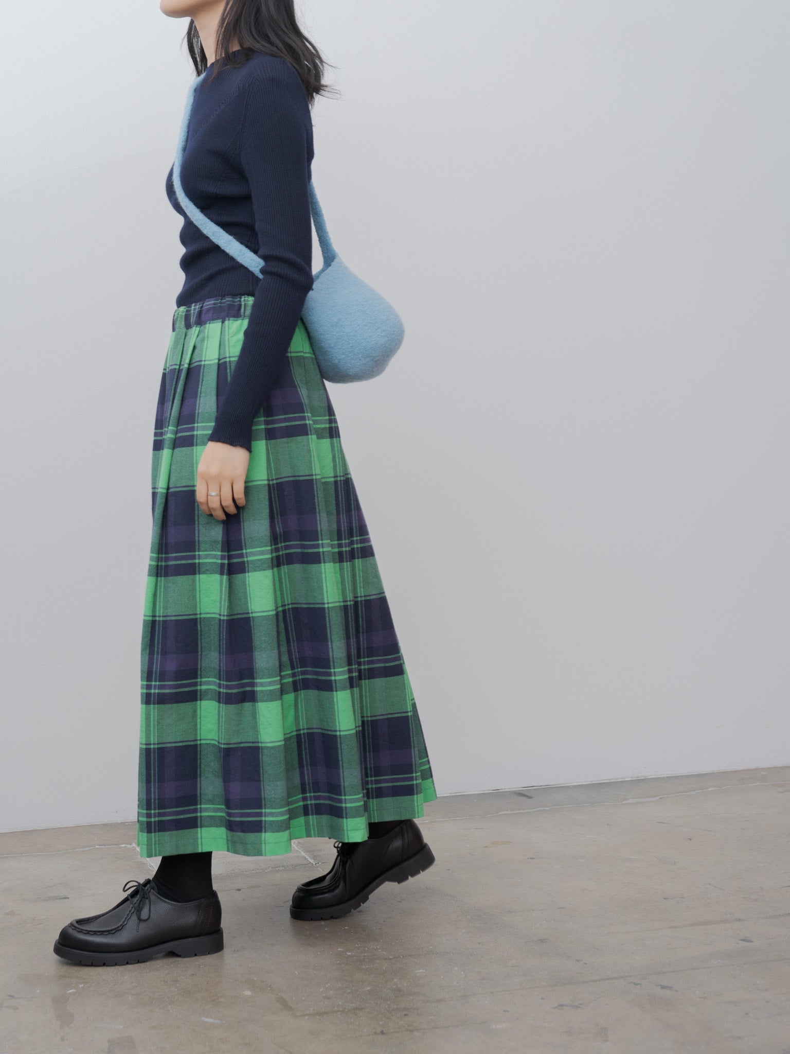 Tuck Skirt - Green Check