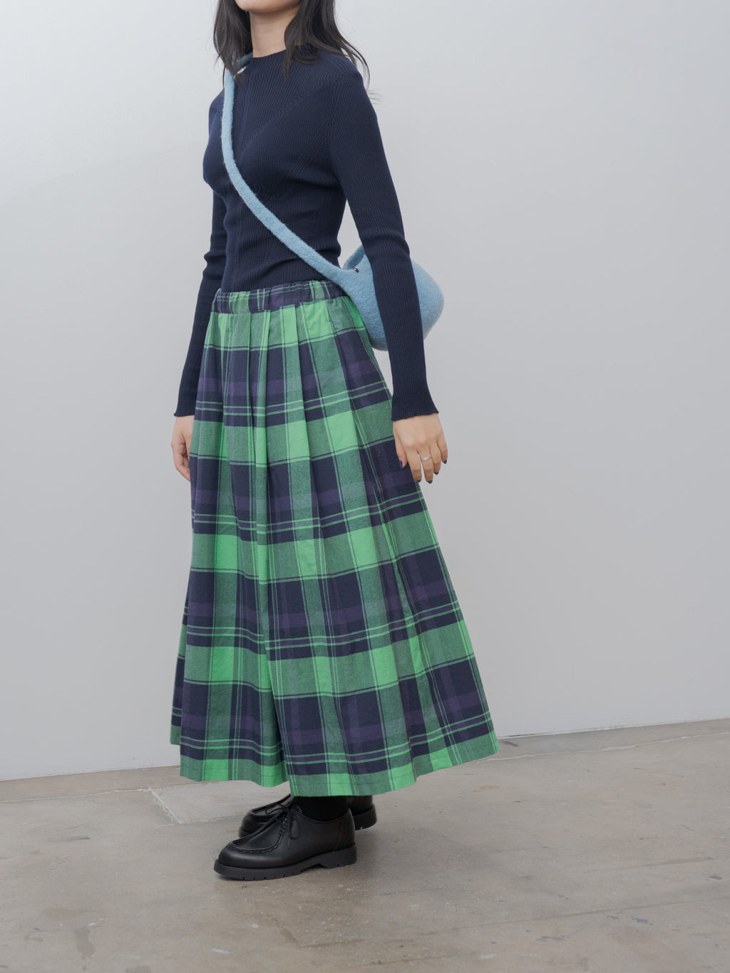 Tuck Skirt - Green Check