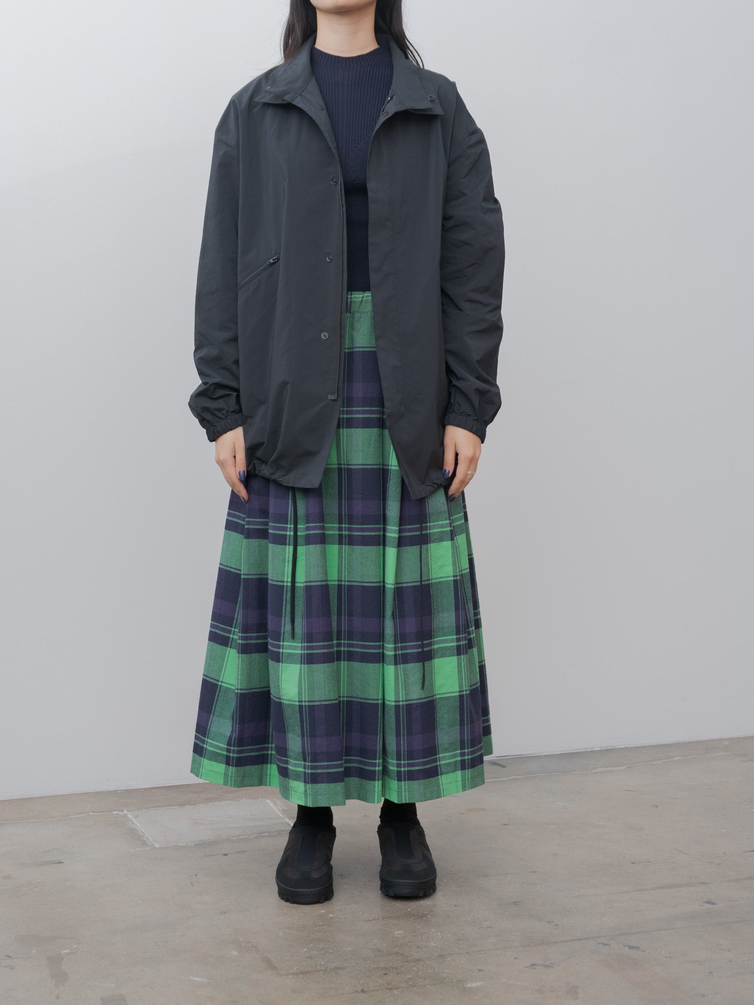 Tuck Skirt - Green Check