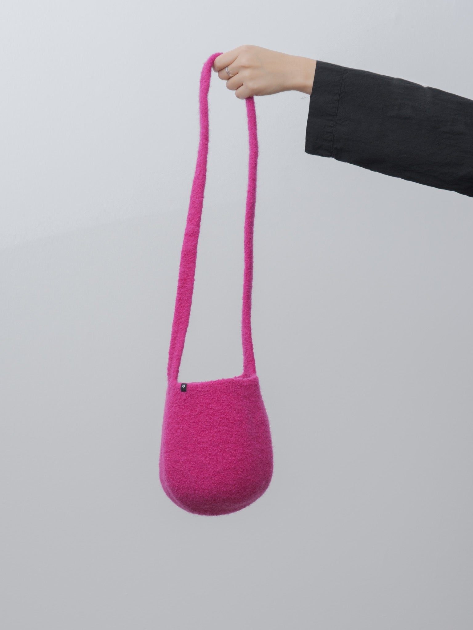 Long Strap Smallest Bucket Bag - Fuschia