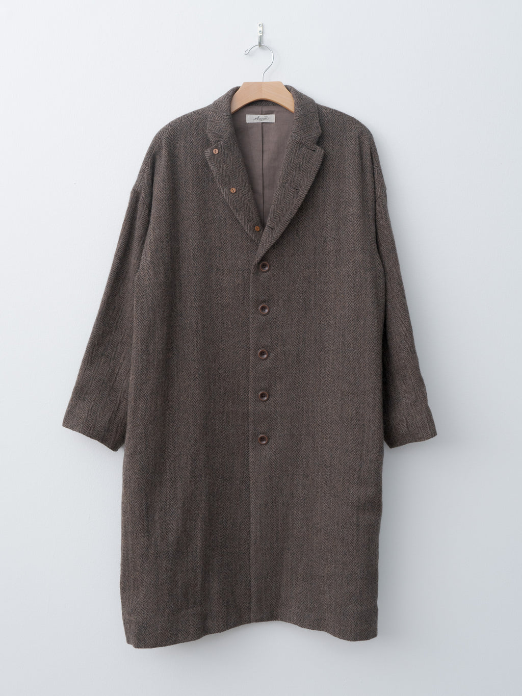 Herringbone Coat - Brown