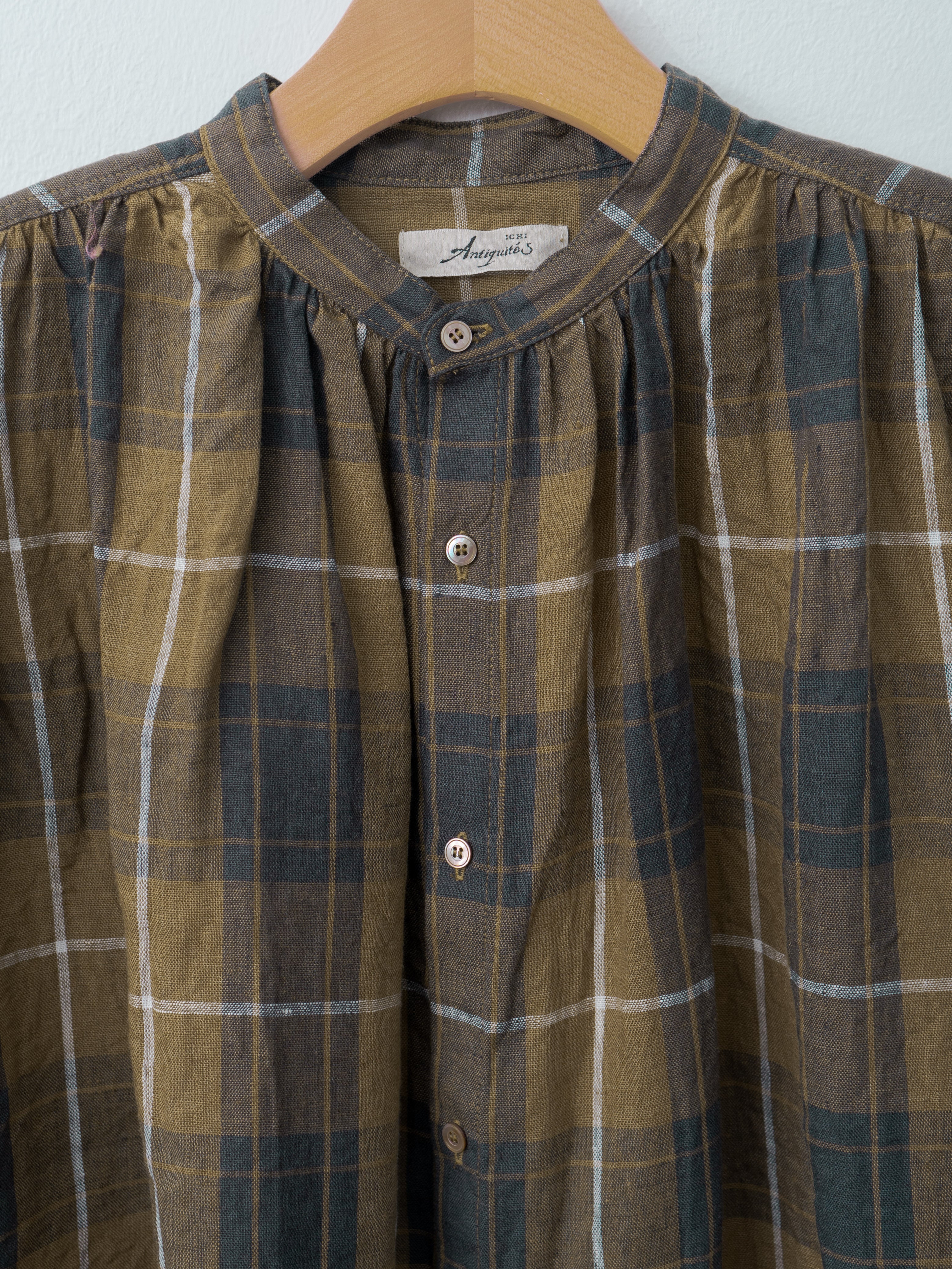 Linen Tartan Shirt - Brown