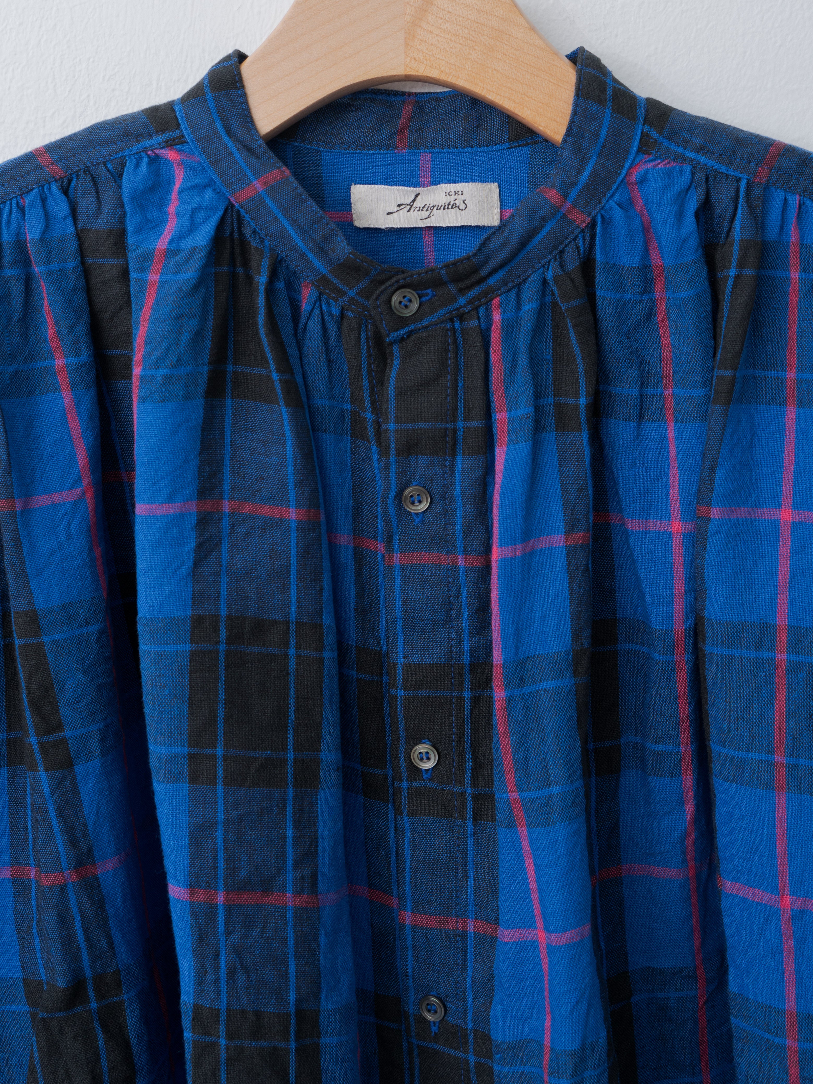 Linen Tartan Shirt - Blue