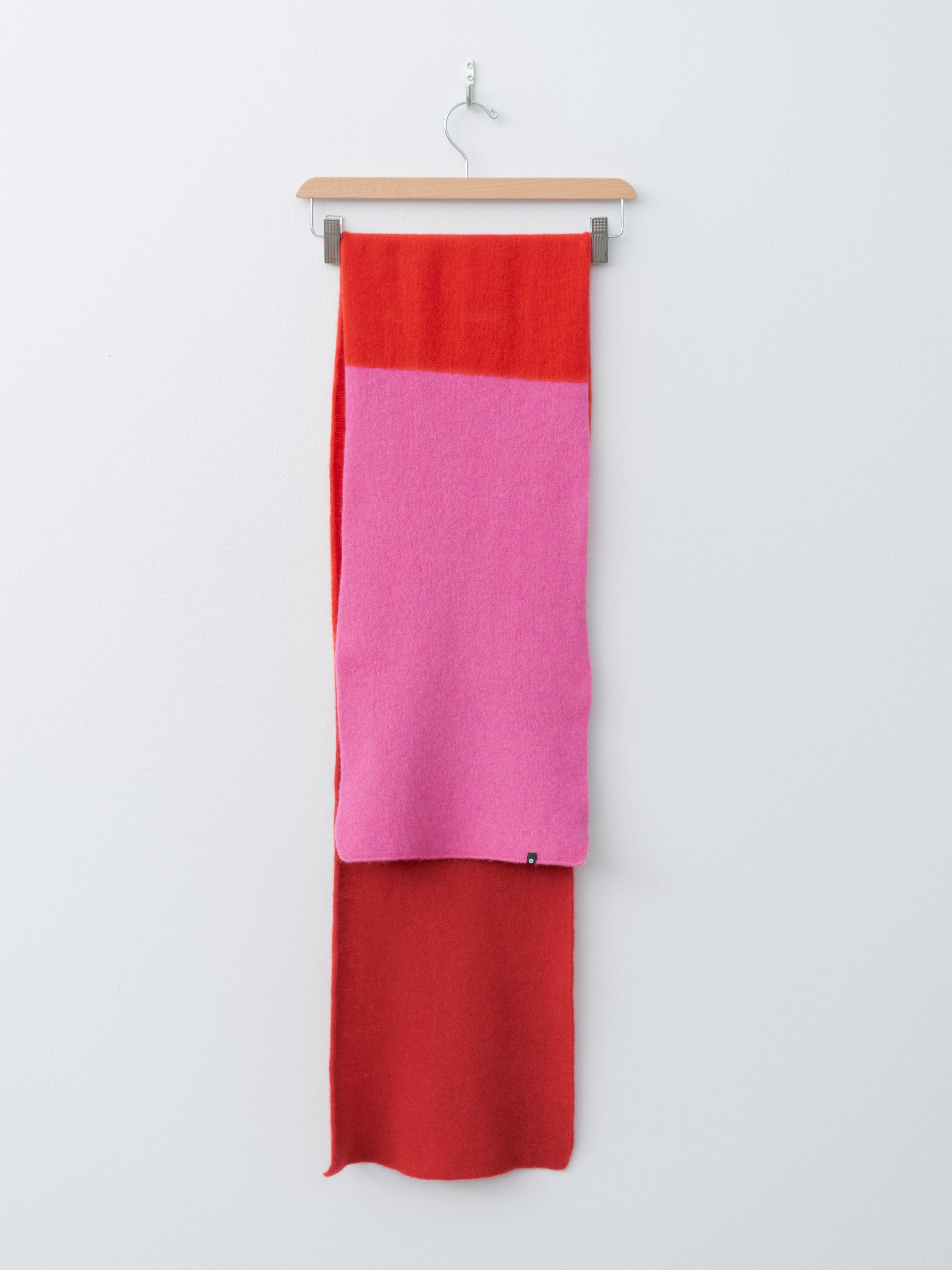 Block Scarf - Red Pink