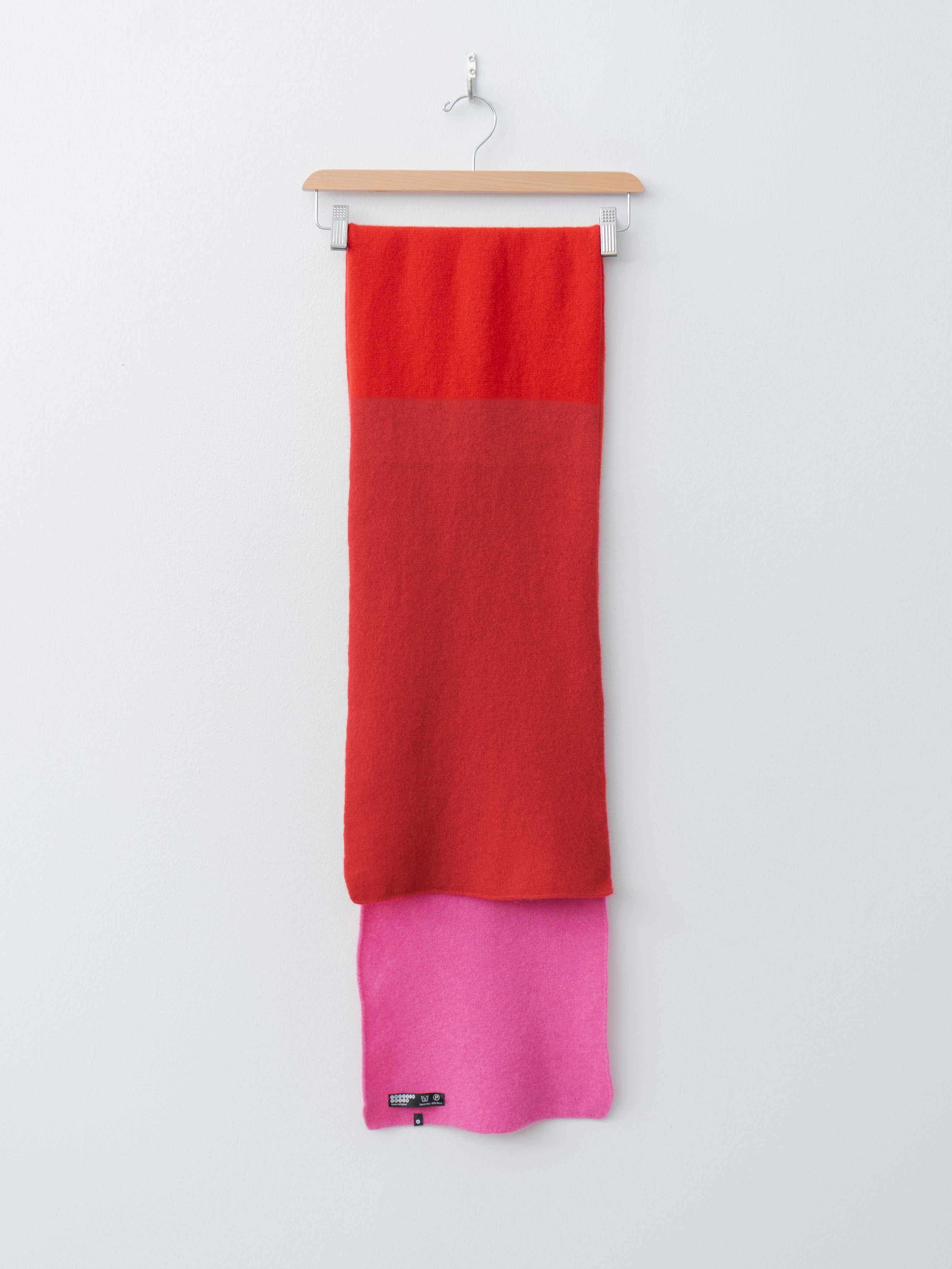 Block Scarf - Red Pink