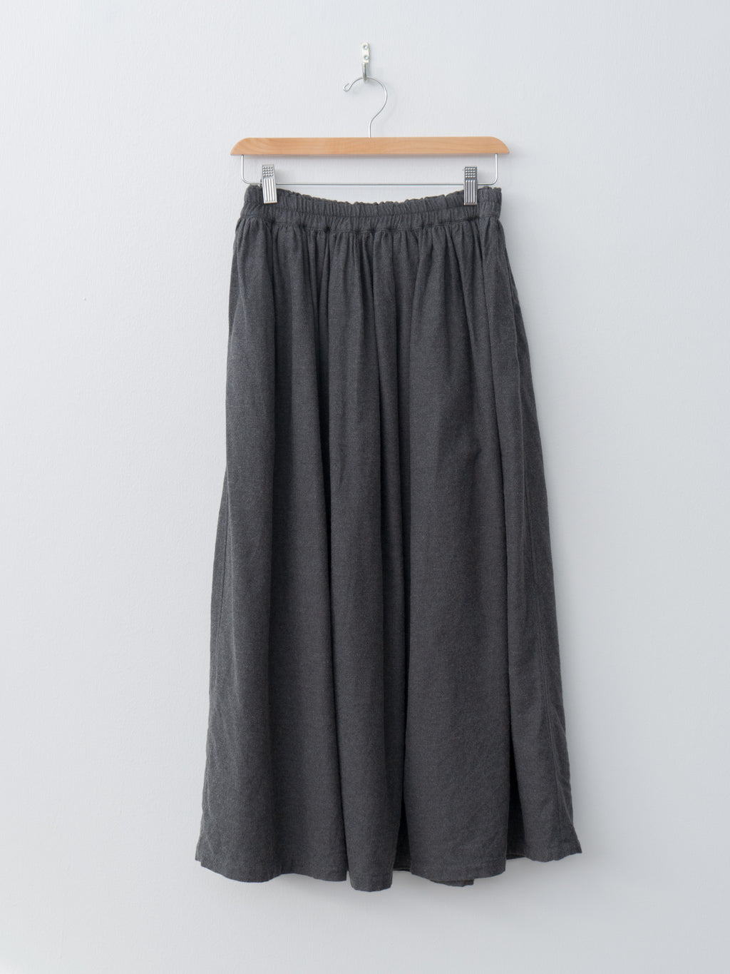 Cotton Yak Wool Skirt - Charcoal