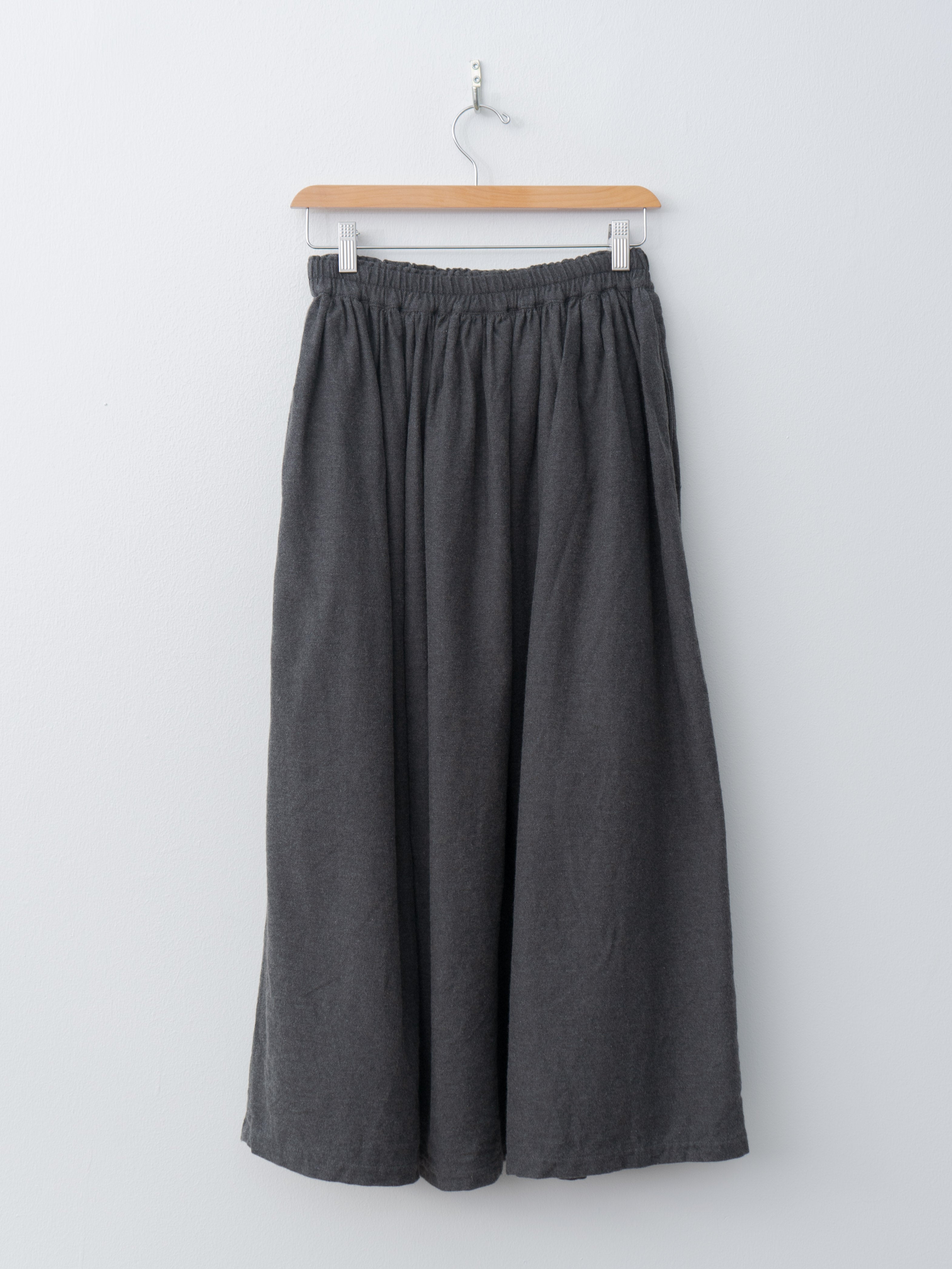 Cotton Yak Wool Skirt - Charcoal