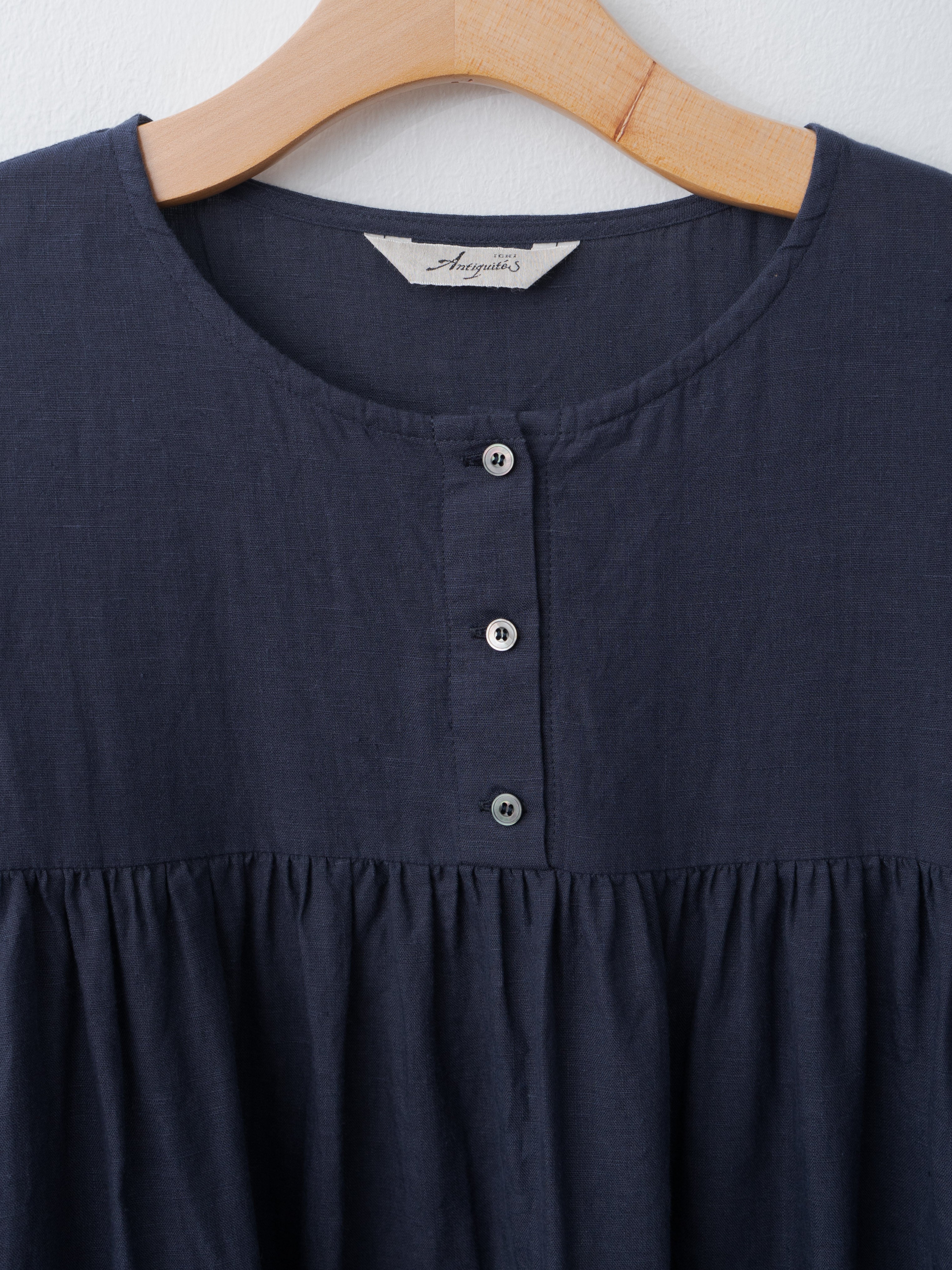 Linen Dress - Navy