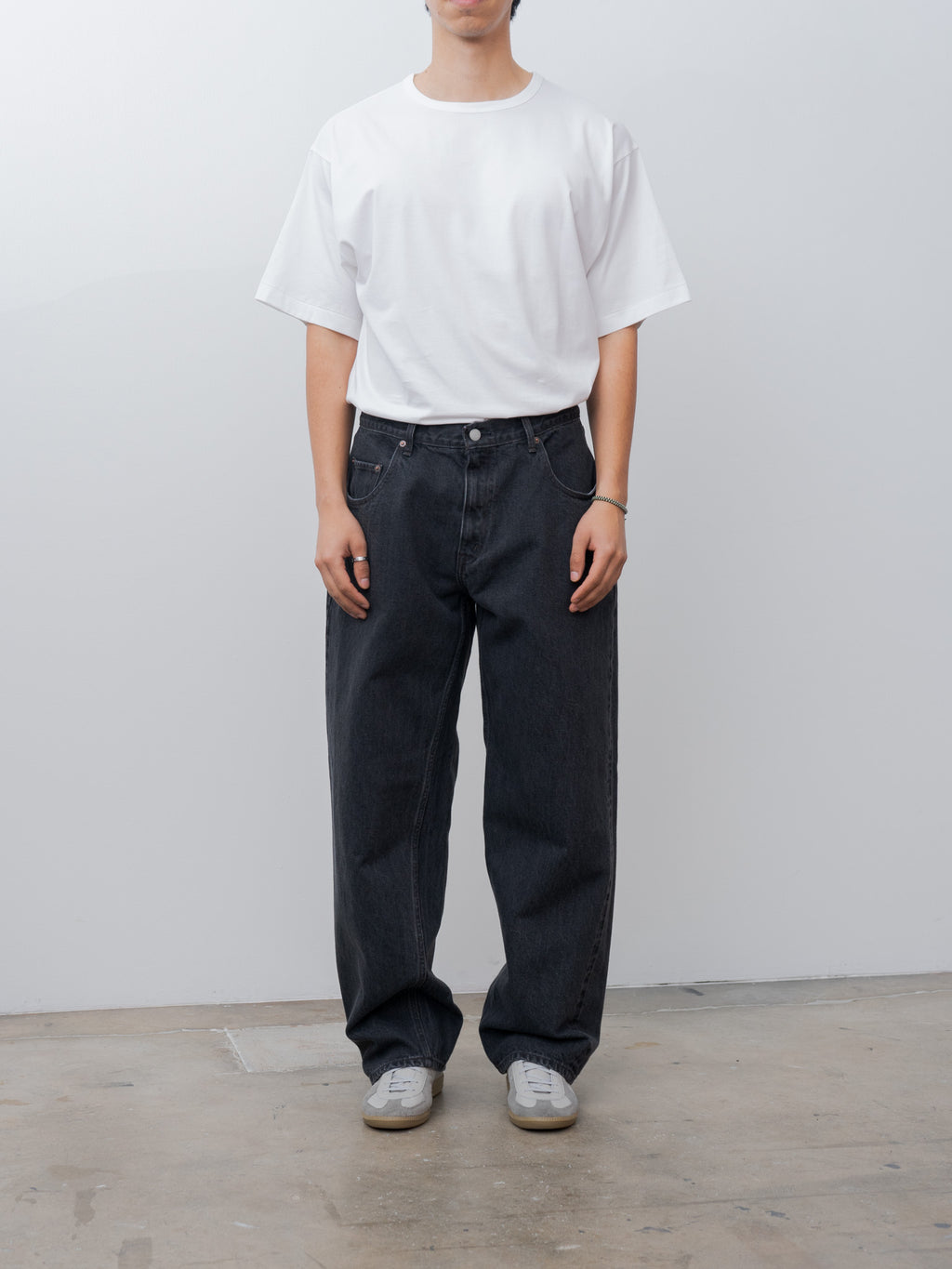 Baggy 5 Pocket Pants - Medium Black