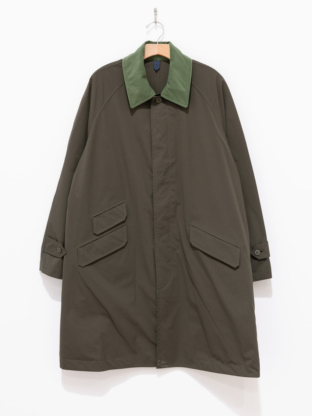 Namu Shop - ts(s) SOLOTEX Polyester Stretch Raglan Sleeve Coat - Olive