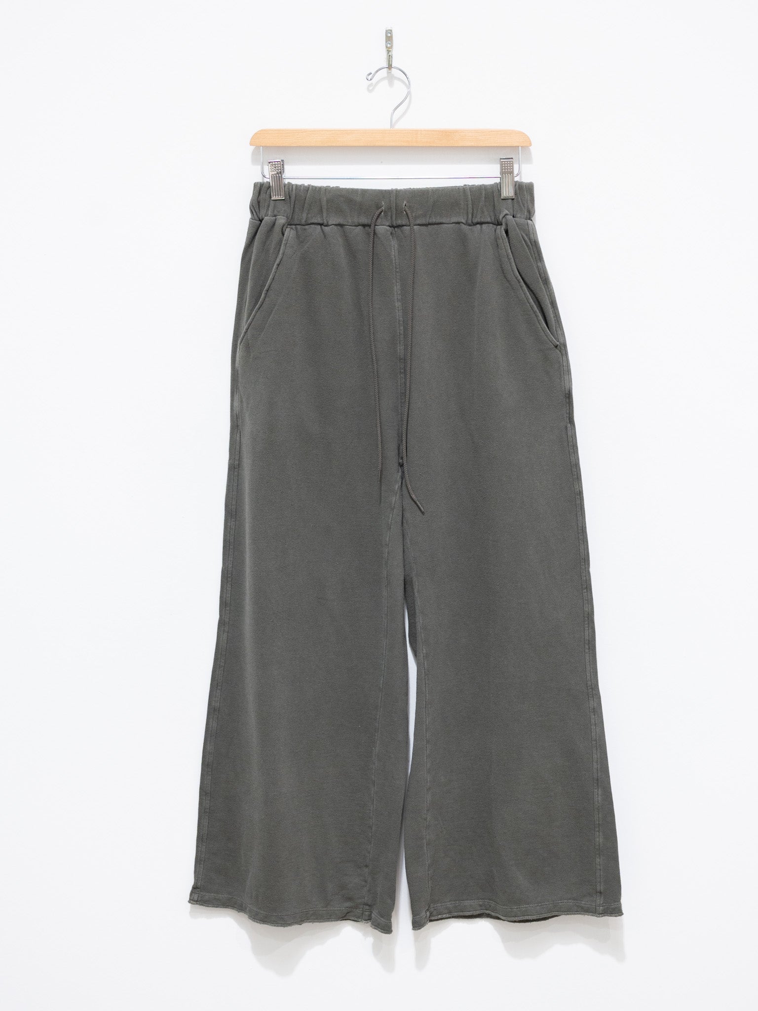 Charcoal Grey Drawstring Wide Leg Sweatpants