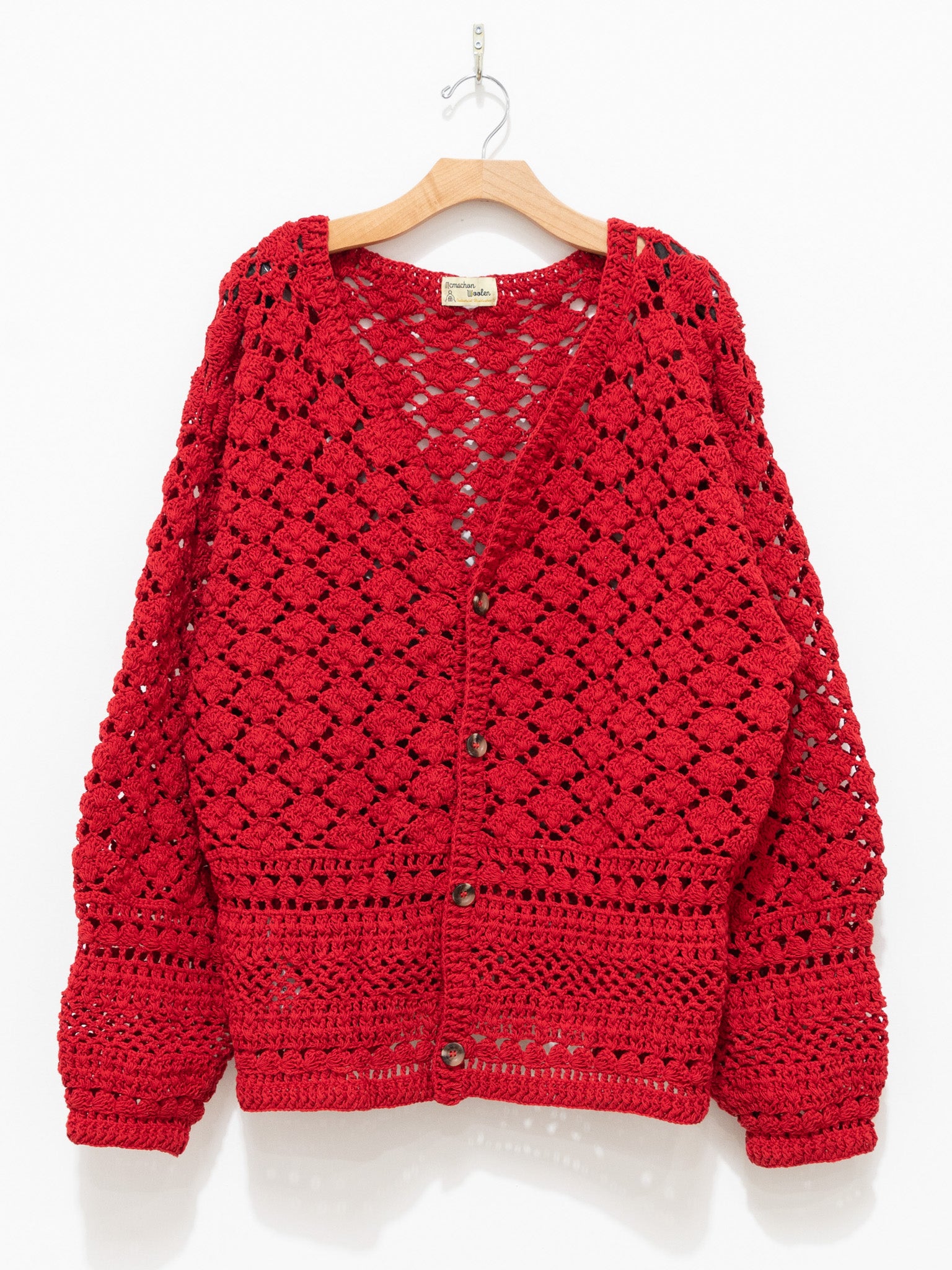 MacMahon Knitting Mills】マクマホーン niche Crochet Cardigan-