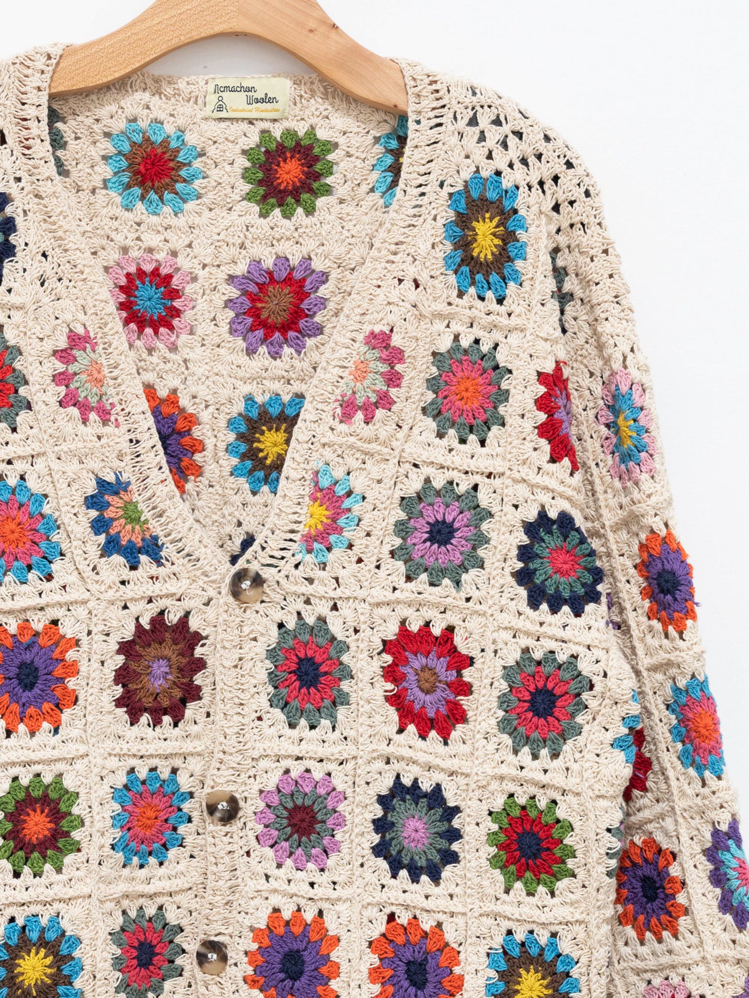 MacMahon Knitting Mills flower cardigan - ニット/セーター