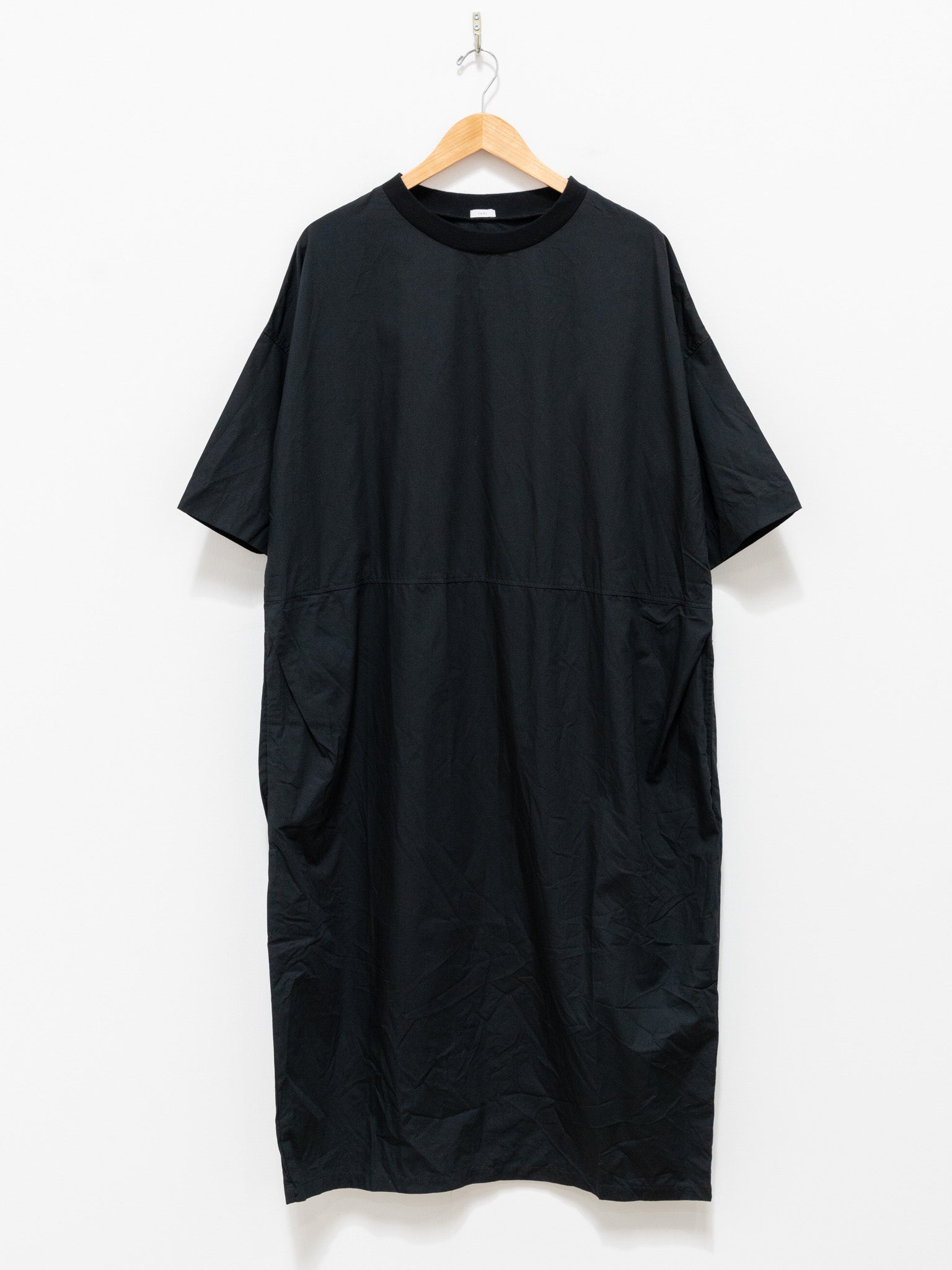 Namu Shop - ICHI Broad Rib Neck Dress - Black