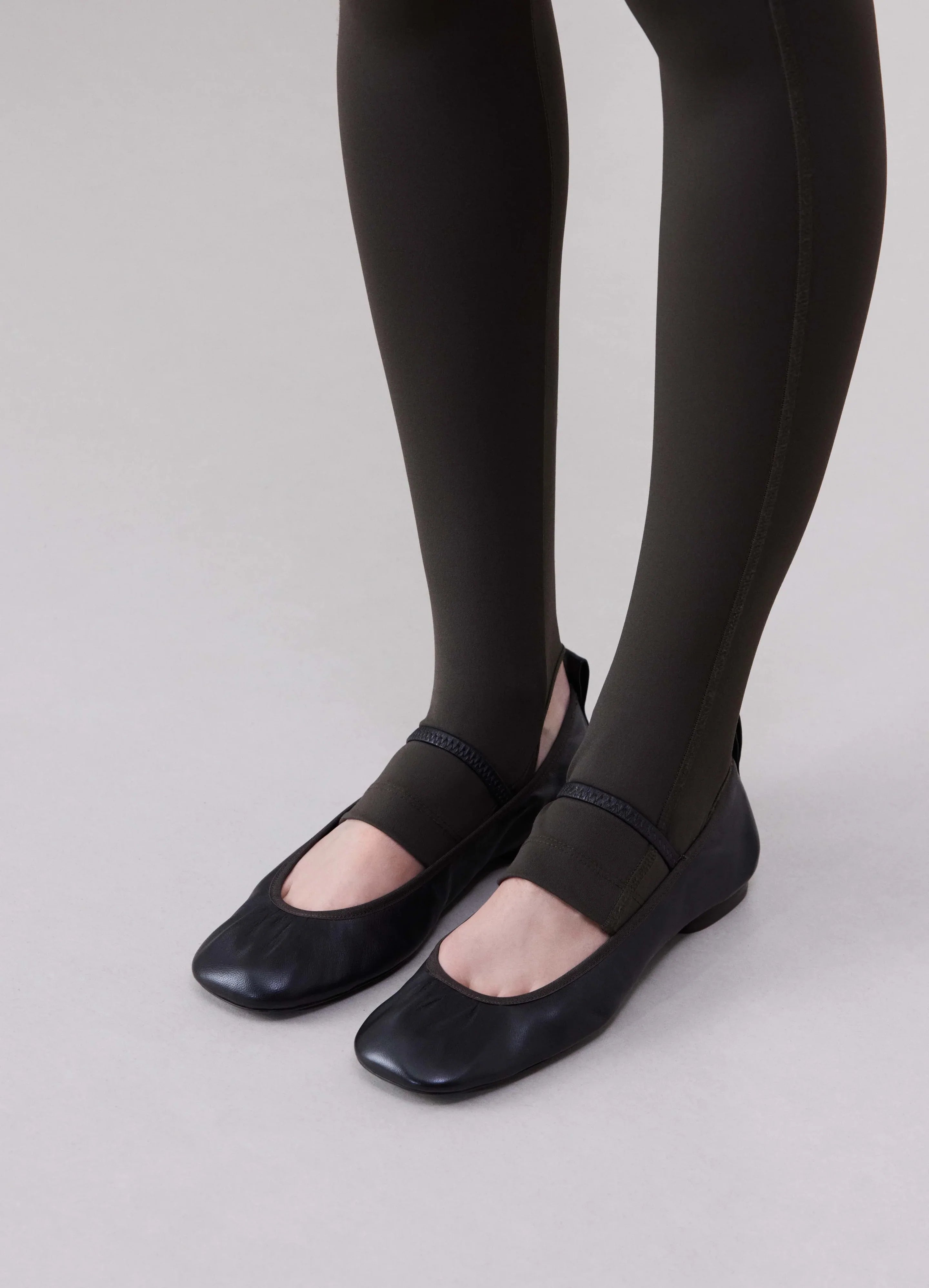 Square Flat Ballerina - Dark Chocolate