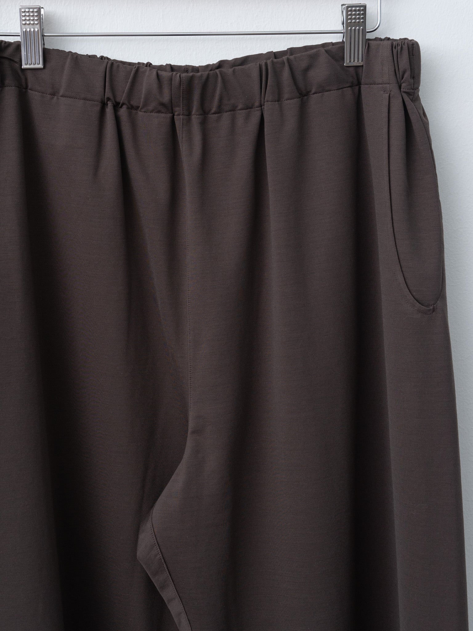 Side Seamless Easy Pants - Brown