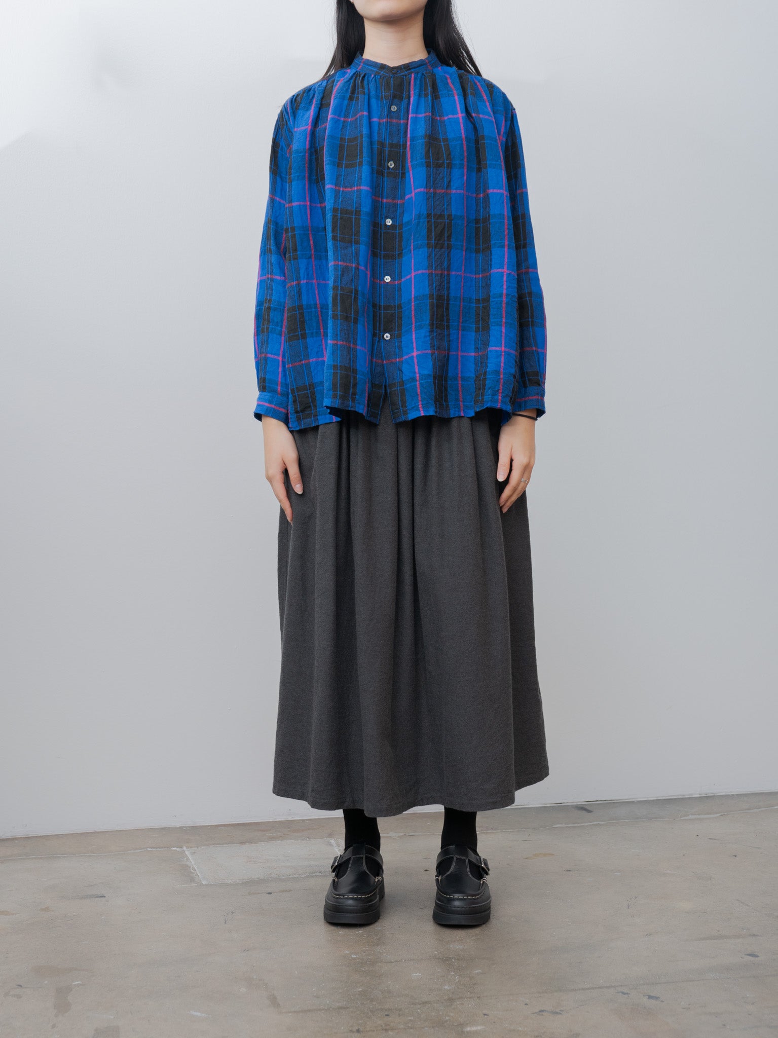 Linen Tartan Shirt - Blue