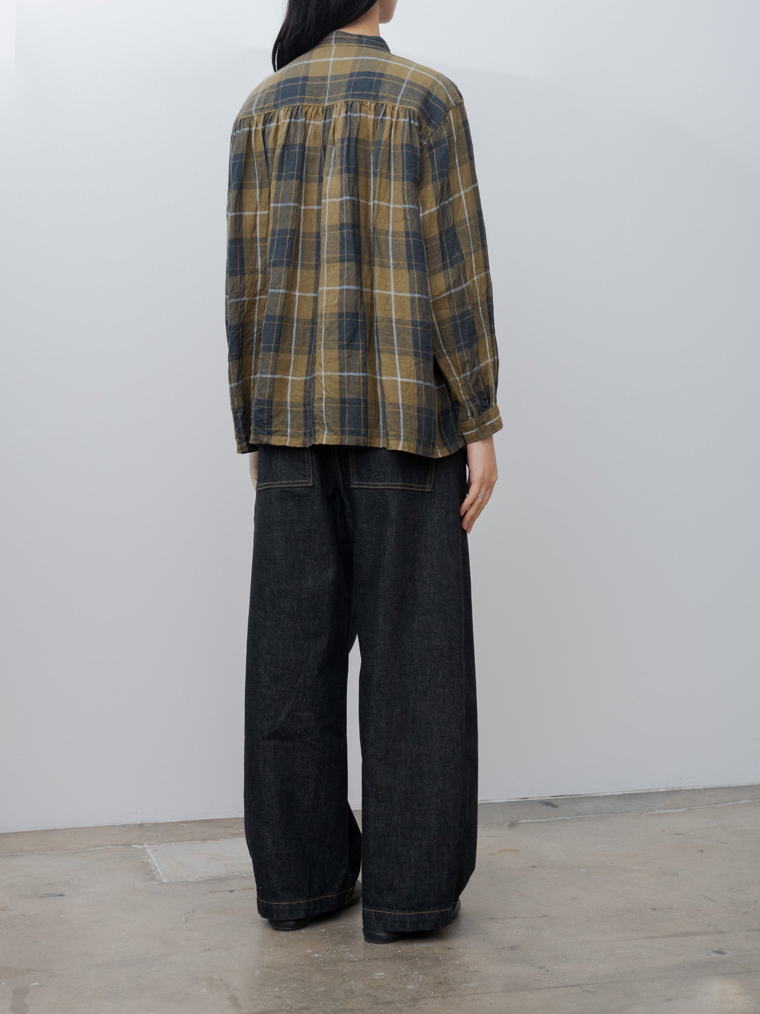 Linen Tartan Shirt - Brown