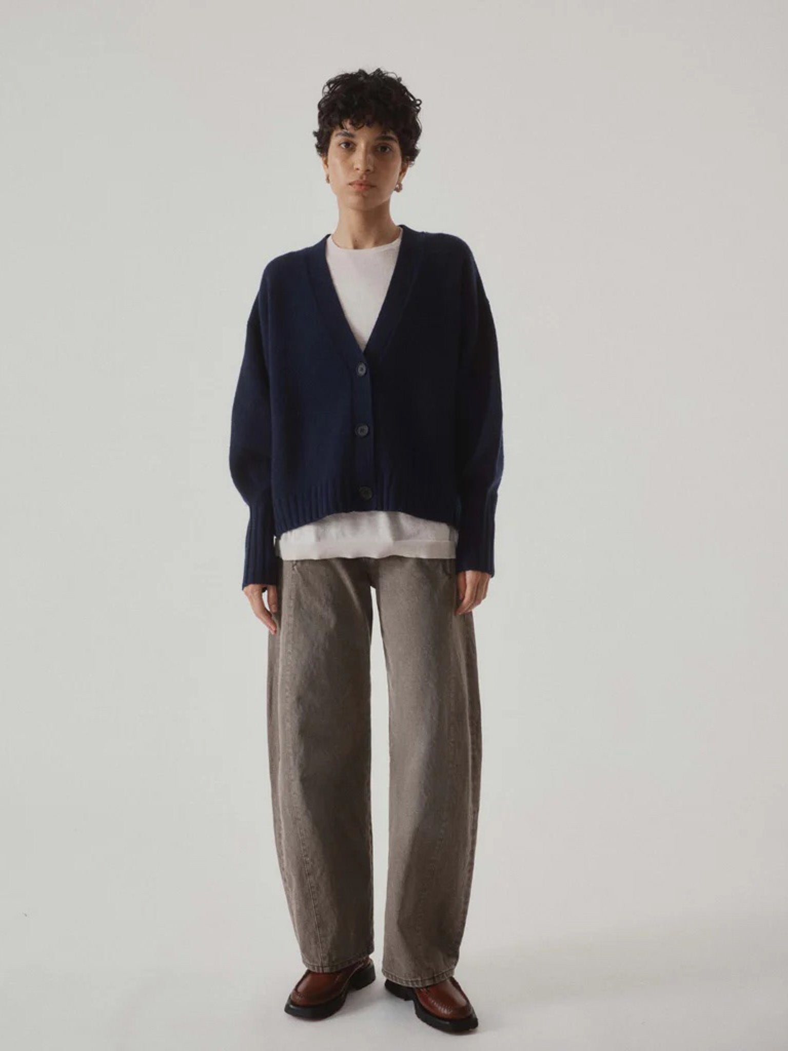 Namu Shop - Sayaka Davis Balloon Sleeve Cardigan - Indigo