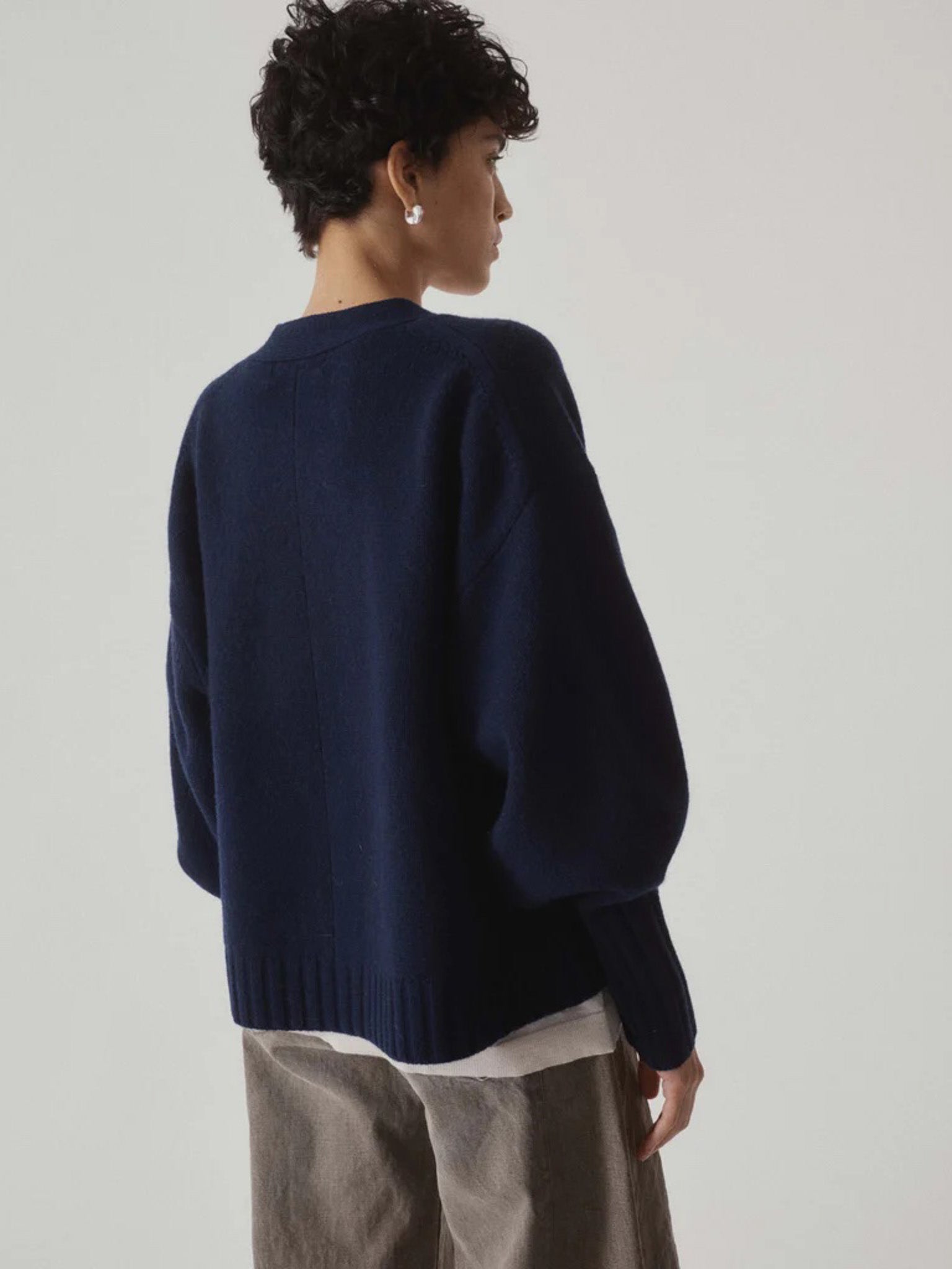 Namu Shop - Sayaka Davis Balloon Sleeve Cardigan - Indigo