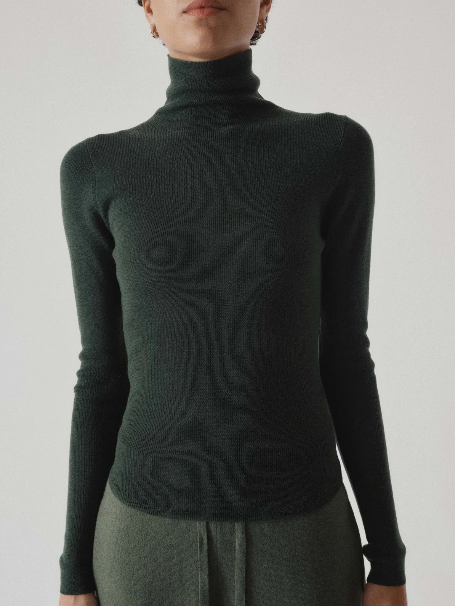 Namu Shop - Sayaka Davis Ribbed Highneck - Black