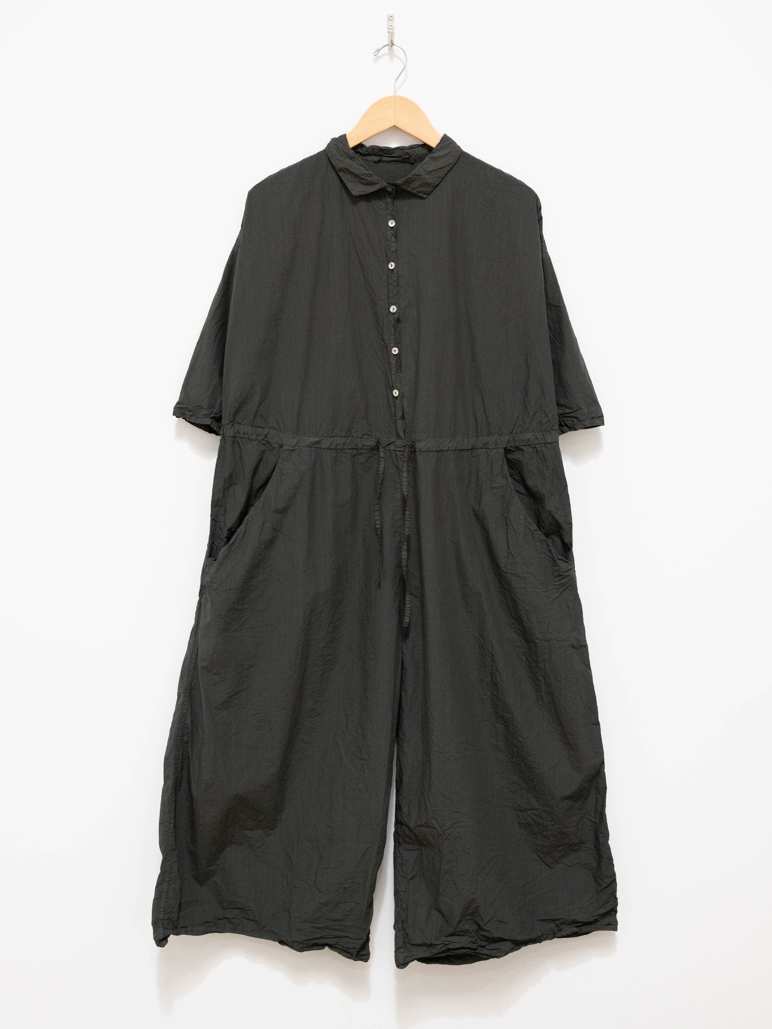 Namu Shop - Album di Famiglia Collar Jumpsuit TC - Moss