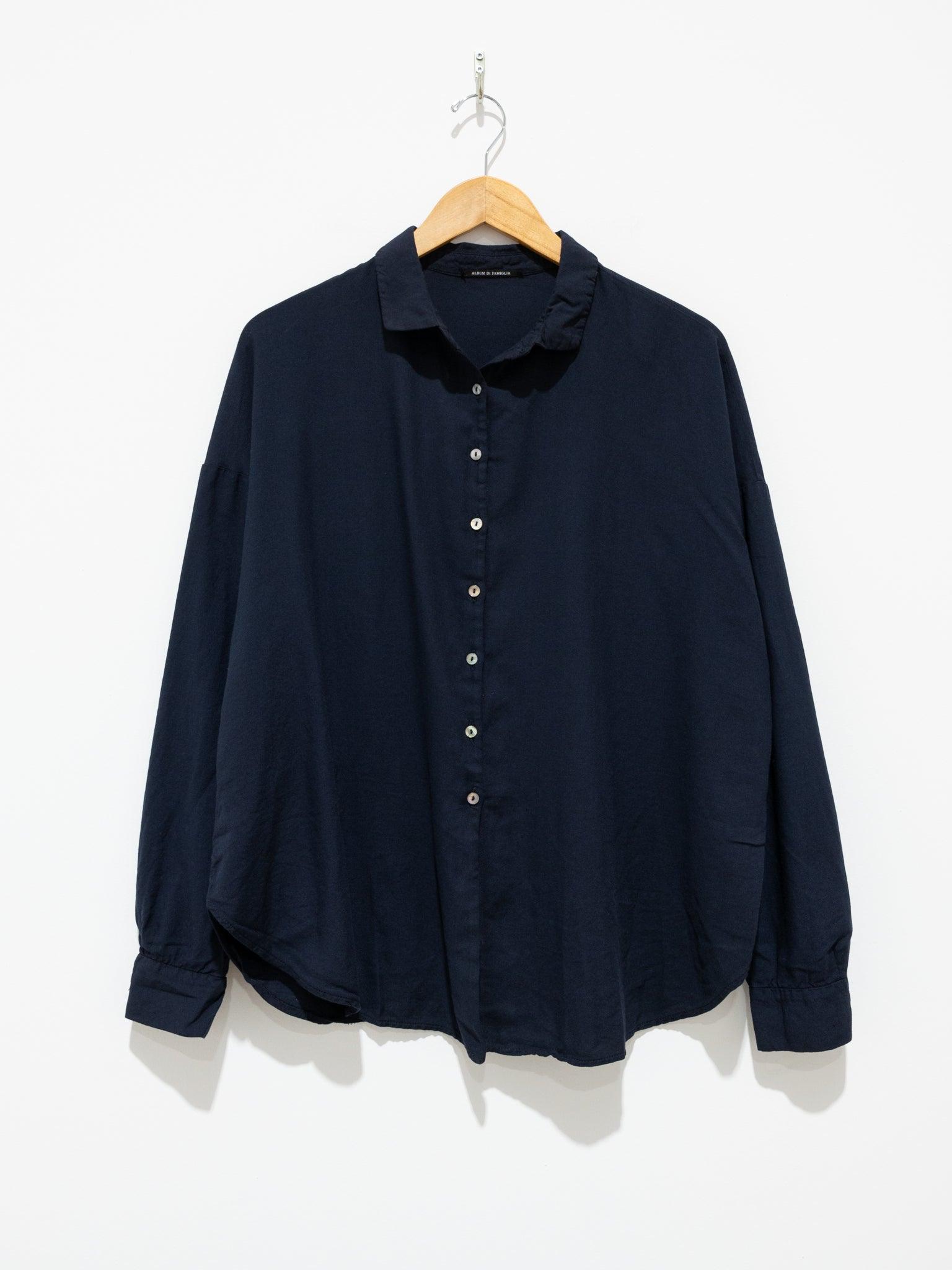 Namu Shop - Album Di Famiglia Short Collar Shirt TVC - Navy