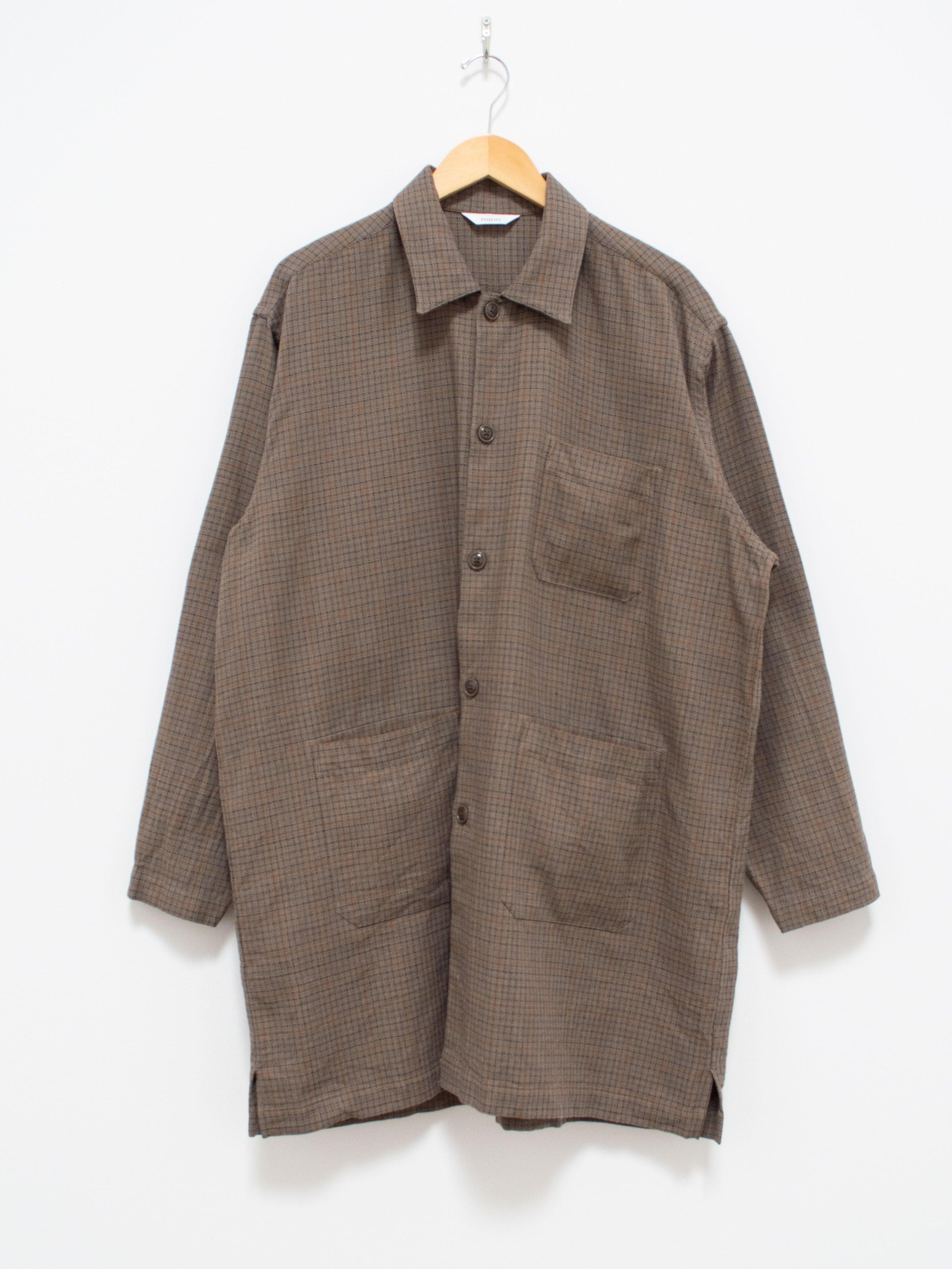 Shirt Coat - Herringbone Gray Check