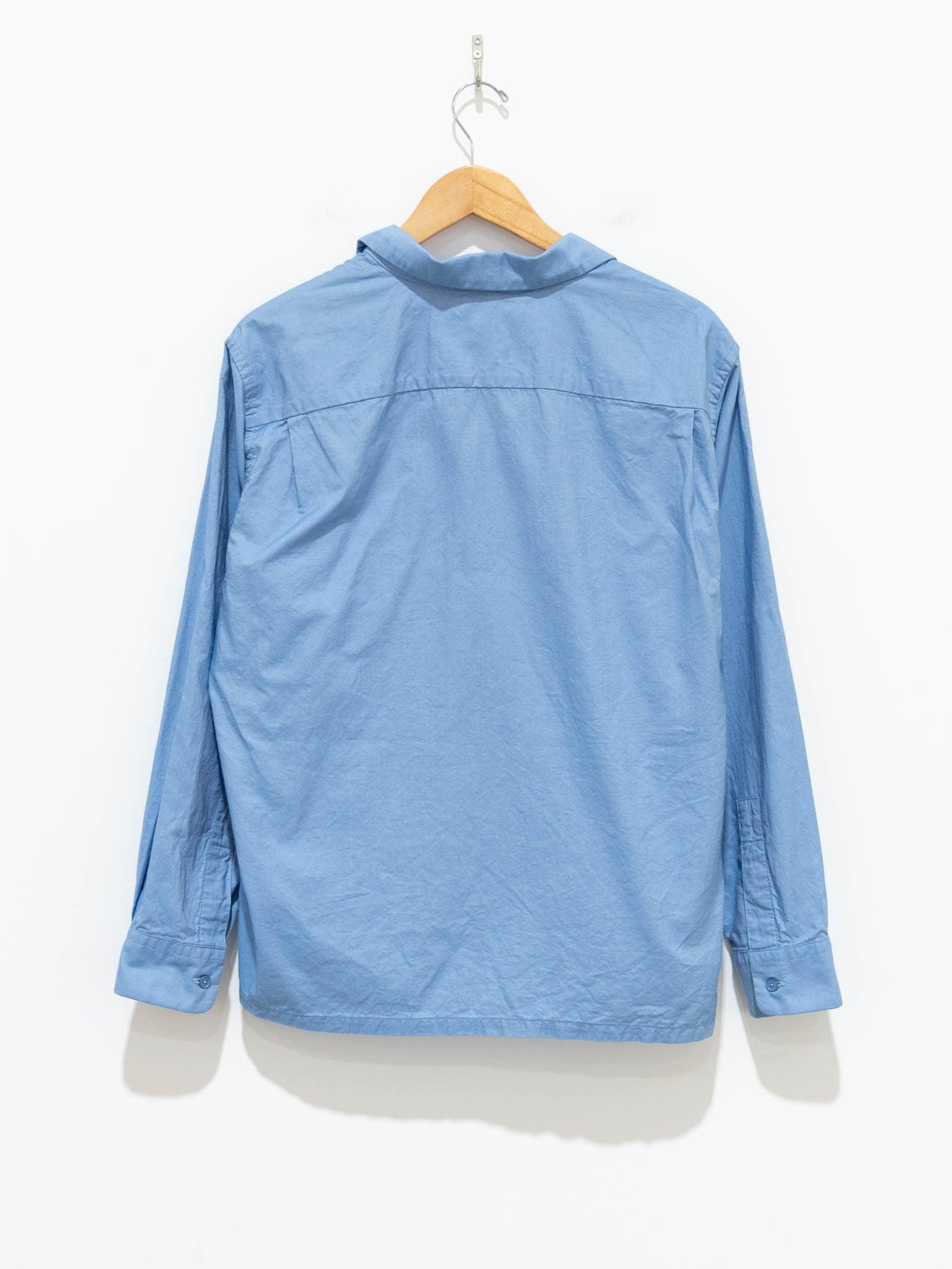 Namu Shop - S H Open Collar Shirt - Chambray Blue
